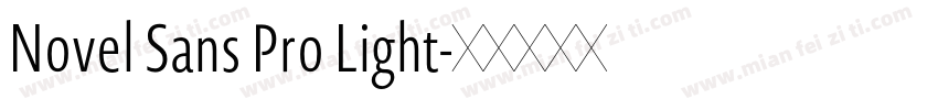 Novel Sans Pro Light字体转换